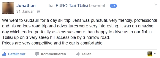Euro Taxi Tbilisi Feedback