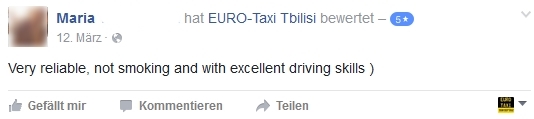 Euro Taxi Tbilisi Feedback
